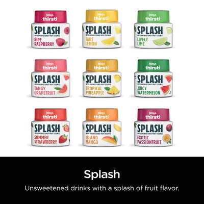 Ninja Thirsti Sugar-Free SPLASH Variety Pack Drink Mix Drops, 2.07 oz., 3/Pack (WCFV1)