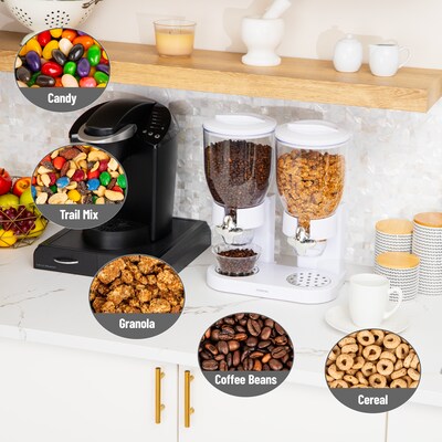 Mind Reader Food Storage Dispenser, White (CEREALD2-WHT)