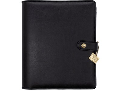 Carpe Diem 8 x 9.4 Weekly & Monthly Planner, Faux Leather Cover, Black (9109-CD)