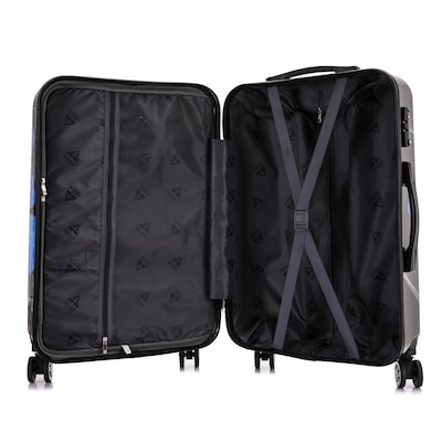 InUSA Hardside Butterfly Suitcase, 4-Wheeled Spinner, TSA Checkpoint Friendly, Black Butterfly (IUAPCSML-BBU)