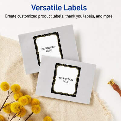 Avery Rectangle Laser/Inkjet Multipurpose Labels, 4" x 3-1/3", White, 40/Pack (19479370902)