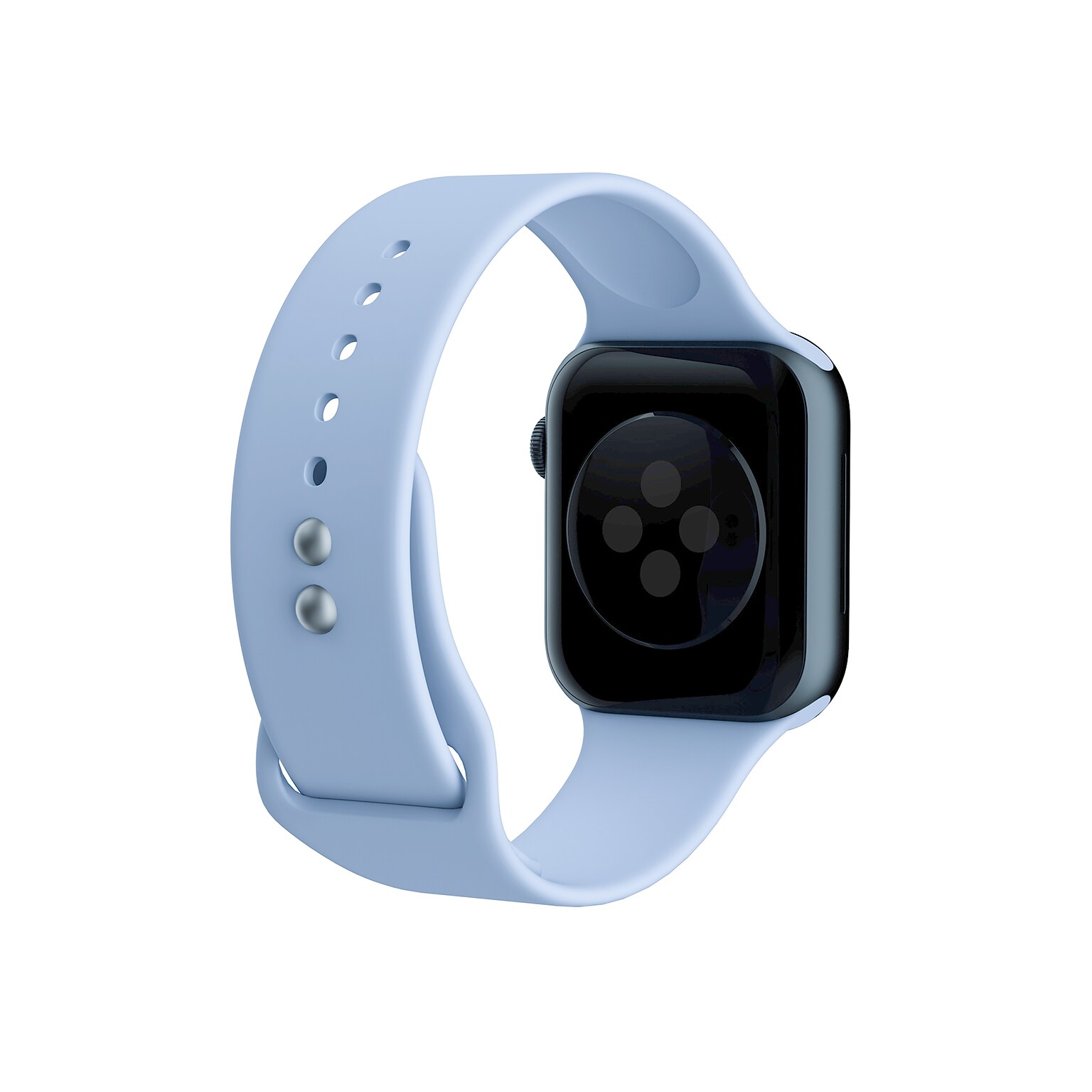 LAX Dual Clasp Silicone Band for Apple Watch, Sky Blue