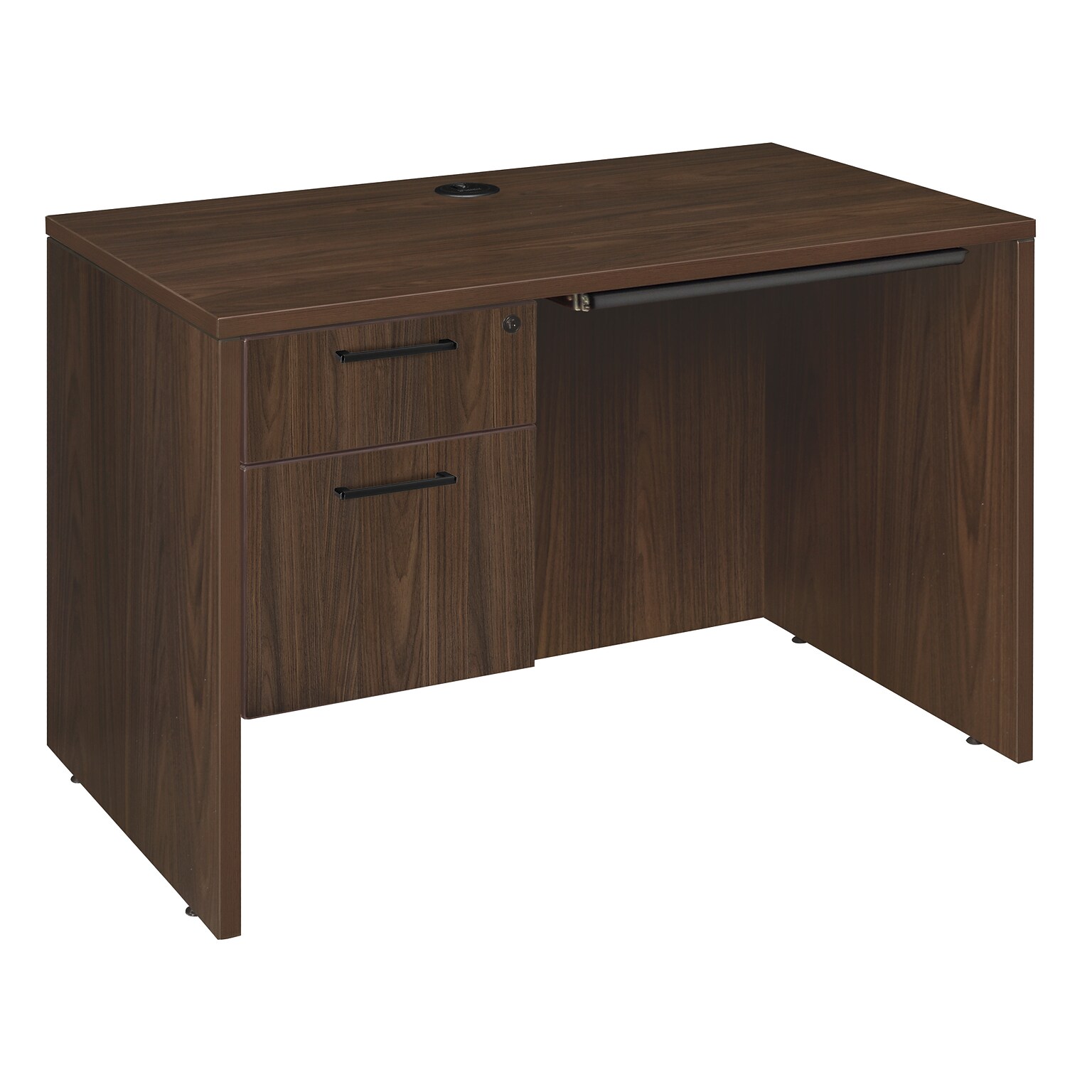 Regency Legacy 42 x 24 in. Executive Desk with Single Pedestal Drawer Unit & Pencil Drawer, Neo Walnut (LSP4224CD1NW)