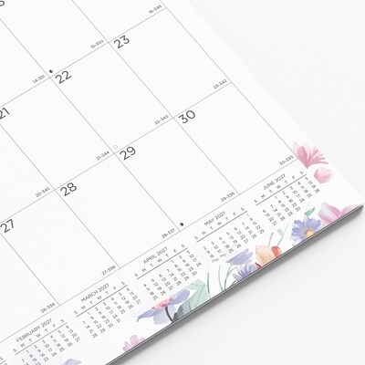 2027 Blueline Colorful Passion Floral 12" x 17" Monthly Wall Calendar (C173126-27)