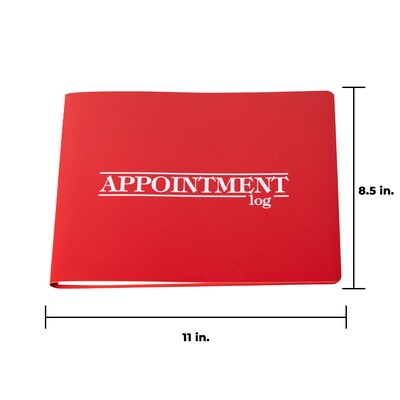 2026 Medical Arts Press® 8 1/2 x 11 Daily Appointment Log, Red (3109726)