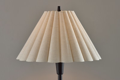 Adesso Scallop 60.75" Black Floor Lamp with Empire Shade (4146-01)
