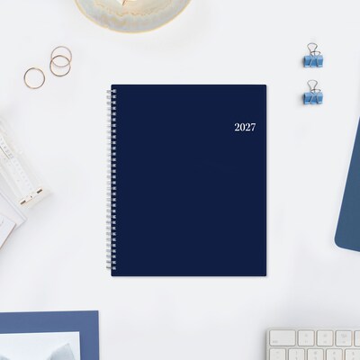 2027 Blue Sky 8.5" x 11" Weekly & Monthly Planner, Deep Blue (160986)
