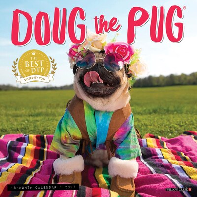 2027 Willow Creek Doug the Pug 7 x 7 Monthly Wall Calendar (64009)