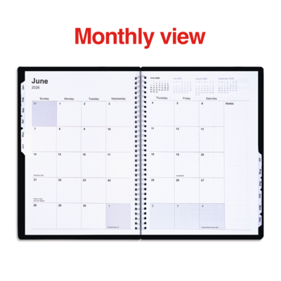 2026 Staples 5" x 8" Weekly & Monthly Planner, Black (ST21490-26)