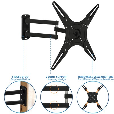 Mount-It! Full-Motion TV Wall Mount for 24" to 55" Flat Screens (MI-2065L)