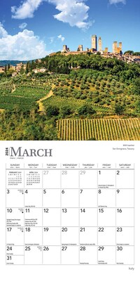 2024 BrownTrout Italy 7" x 14" Monthly Wall Calendar (9781975463304)
