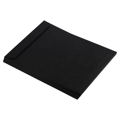JAM Paper 10" x 13" Open End Catalog Envelopes, Black, 25/Pack (87733a)