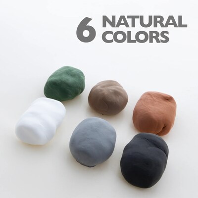 Bazic Air Dry Modeling Clay, Natural/Earth Colors, 24 Packs/Carton (BAZ3357)
