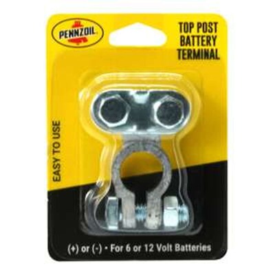 Pennzoil Top Post Battery Terminal, Silver, 12/Pack, 12 Packs/Carton (14827)