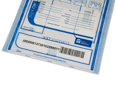 TripLok Series E Deposit Bags, Clear, 50/Pack (585048)