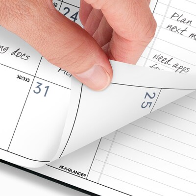 2026 AT-A-GLANCE Contemporary 9" x 11" Monthly Planner, Faux Leather Cover, Black (70-260X-05-26)