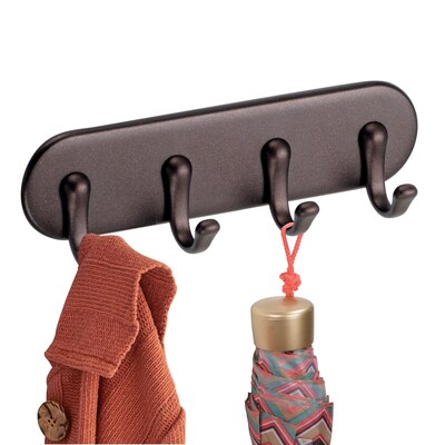 iDESIGN Wall Rack, Bronze, ABS, 4/Pack (28100M4)