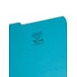 Smead File Folder, 3 Tab, Letter Size, Teal, 100/Box (10291)