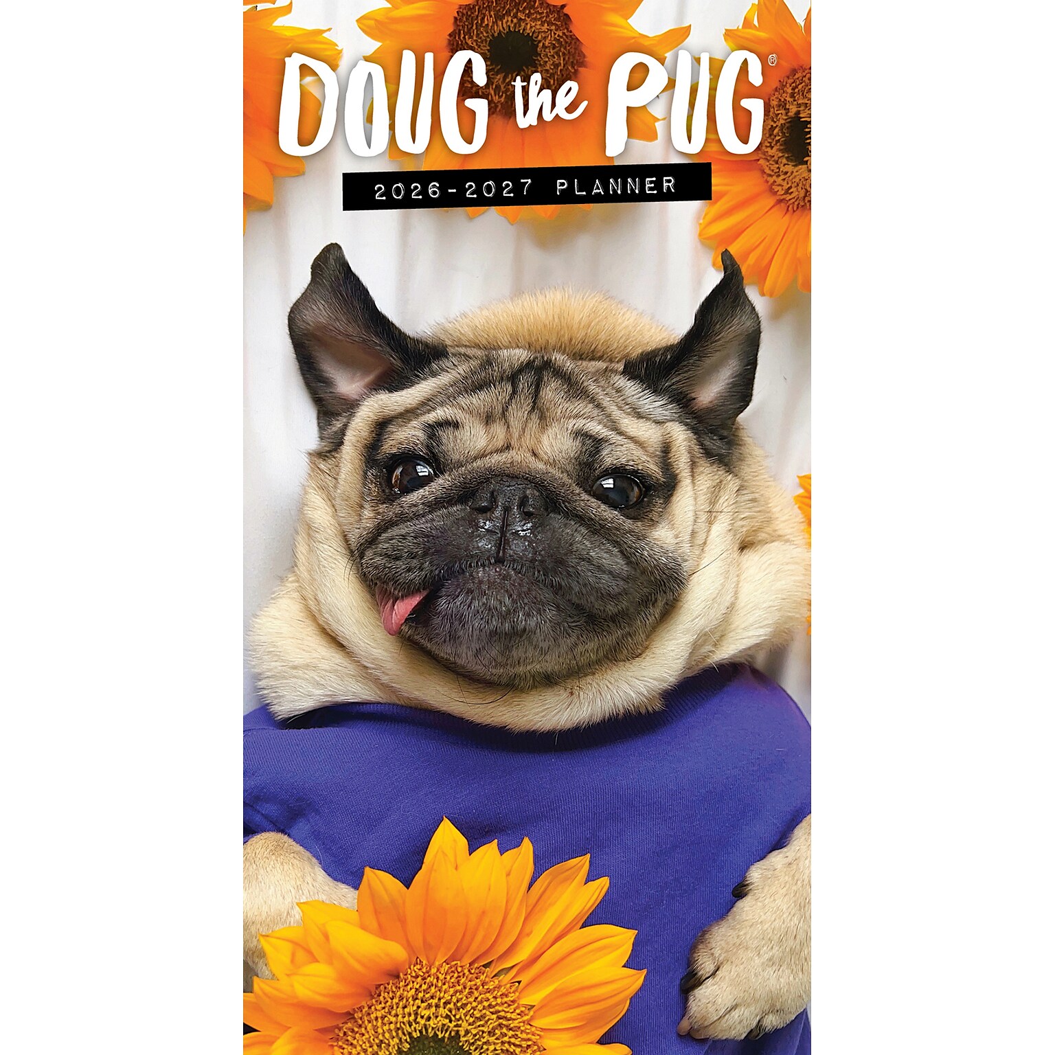 2026-2027 Willow Creek Doug the Pug 3.5 x 6.5 Monthly Planner, Paperboard Cover (56547)