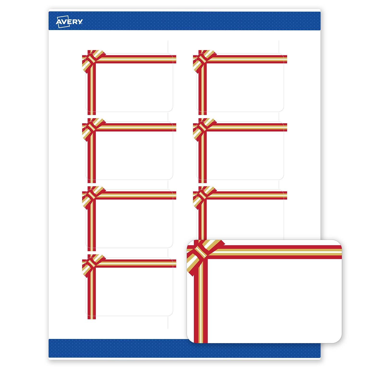 Avery Rectangle Multipurpose Labels, 2 x 3, White, 80/Pack (19479370593)