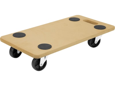 Mount-It! Small Platform Mover Dolly, 220 lb. Capacity, Light Brown (MI-925)