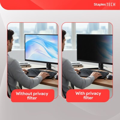 Staples TECH Anti-Glare Privacy Filter for 24" Widescreen Monitor (16:9) (ST62136-CC)