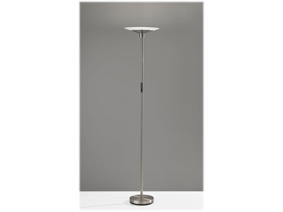 Adesso Solar 70.5" Brushed Steel Floor Lamp with Cone Shade (5121-22)