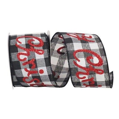 JAM Paper Ribbon, Black/Red Glitter (52640348379)