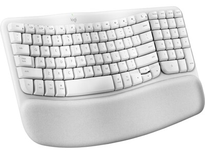 Logitech Wave Keys Wireless Ergonomic Keyboard, White (920-012402)