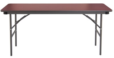 ICEBERG OfficeWorks 18" x 60" Laminate Folding Table, Mahogany (55274)