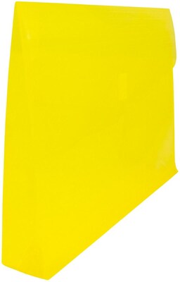 JAM Paper Premium Plastic Document File, 1 Pocket, Letter, Yellow, 3/Pack (218V2yex3)