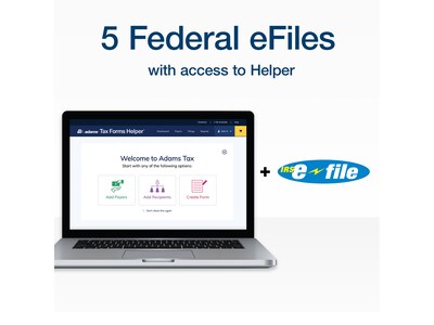 Adams 2024 1099-NEC Tax Form with e-files and Access to Adams Tax Forms Helper, 4-Part, 3-Up, Copy A, 1, B, 2, 24/Pack