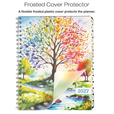 2027 Excello Brands Essential 8.5" x 11" Monthly Planner, Paperboard Cover, Multicolored (NRY27-ESN811-F5)