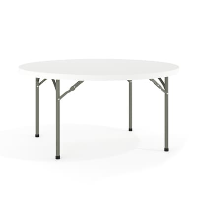 Flash Furniture Elon Folding Table, 59.75 x 59.75, Granite White (DADYCZ152RGW)