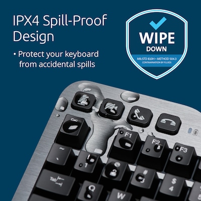 Kensington MK7500F QuietType Wireless Ergonomic Keyboard, Black (K72201US)