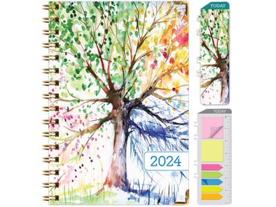 2024 Global Printed Products 5.5 x 8 Weekly & Monthly Planner, Multicolor (SPLS24-58-20)