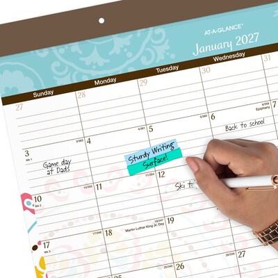 2027 AT-A-GLANCE Suzani 21.75" x 17" Monthly Desk Pad Calendar (SK17-704-27)
