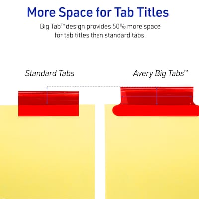 Avery Big Tab Insertable Paper Dividers, 5 Tabs, Buff  (11109)
