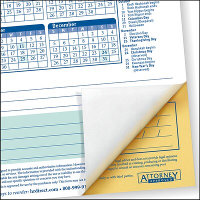 ComplyRight 2027 Time Off Request and Approval Form, 2-Part, 50 Forms/Pack (A0045)