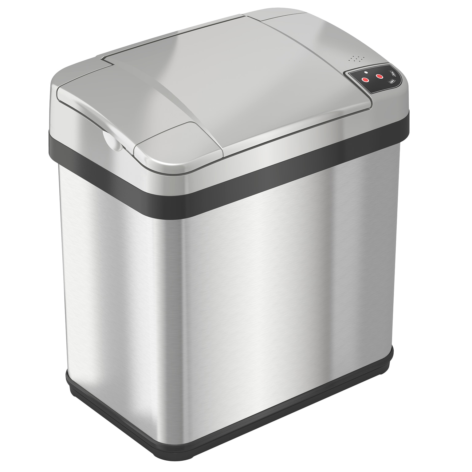 iTouchless Stainless Steel Bathroom Sensor Trash Can with AbsorbX Odor Control System and Fragrance, Silver, 2.5 Gal. (MT02SS)