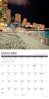 2027 Willow Creek World's Best Beaches 12" x 12" Monthly Wall Calendar, Assorted Colors (63071)