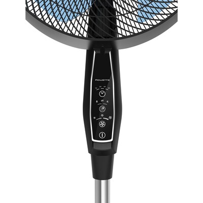 Rowenta Outdoor Extreme Oscillating Pedestal Fan, 3-Speed, Black (VU4510U7)