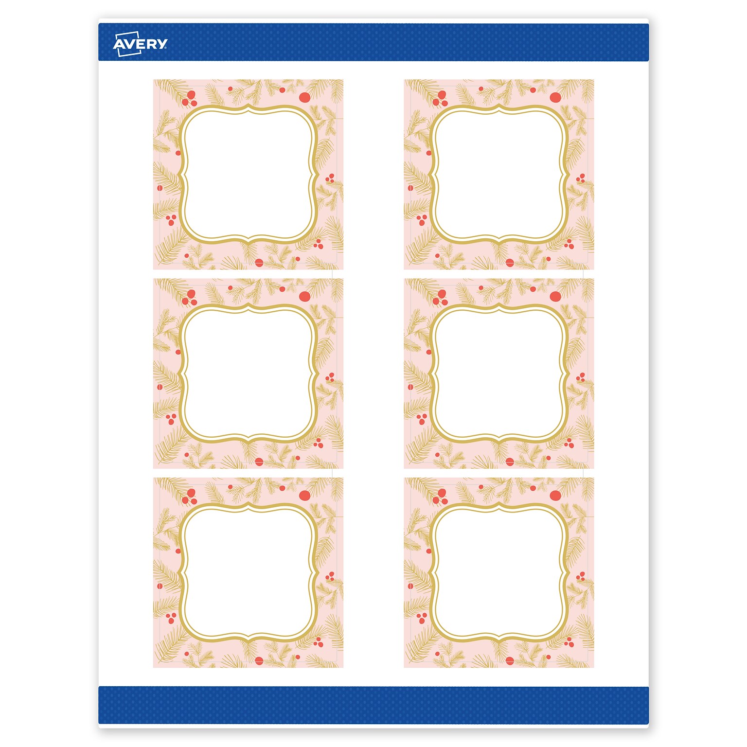 Avery Square Multipurpose Labels, 3 x 3, White, 60/Pack (19479370473)