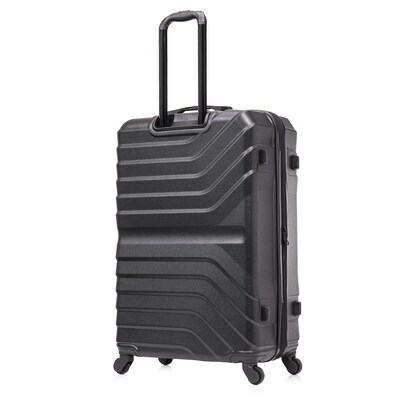 InUSA Aurum 4-Piece Hardside Spinner Luggage Set, TSA Checkpoint Friendly, Black (IUAURSMLXL-BLK)