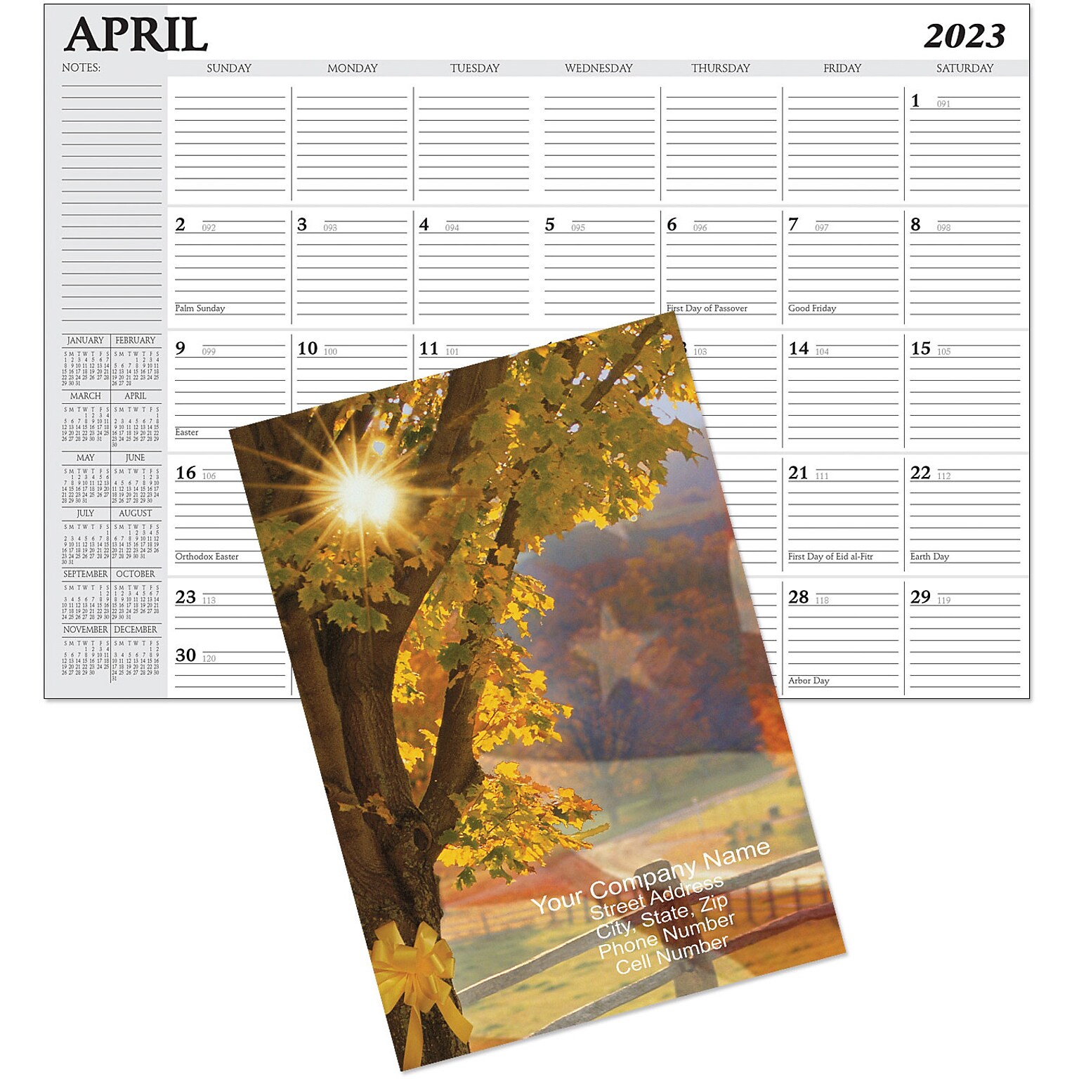 Custom HDI Monthly Desk Planner 7x10