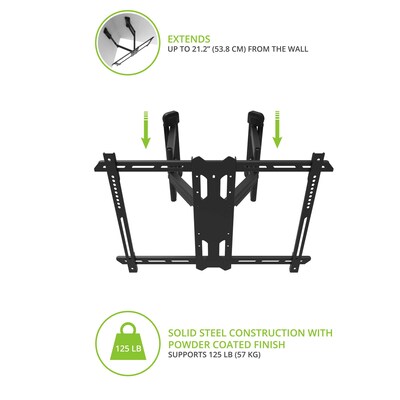 Kanto Full Motion Corner TV Mount for 37" - 70" TVs, Black (PDC650)