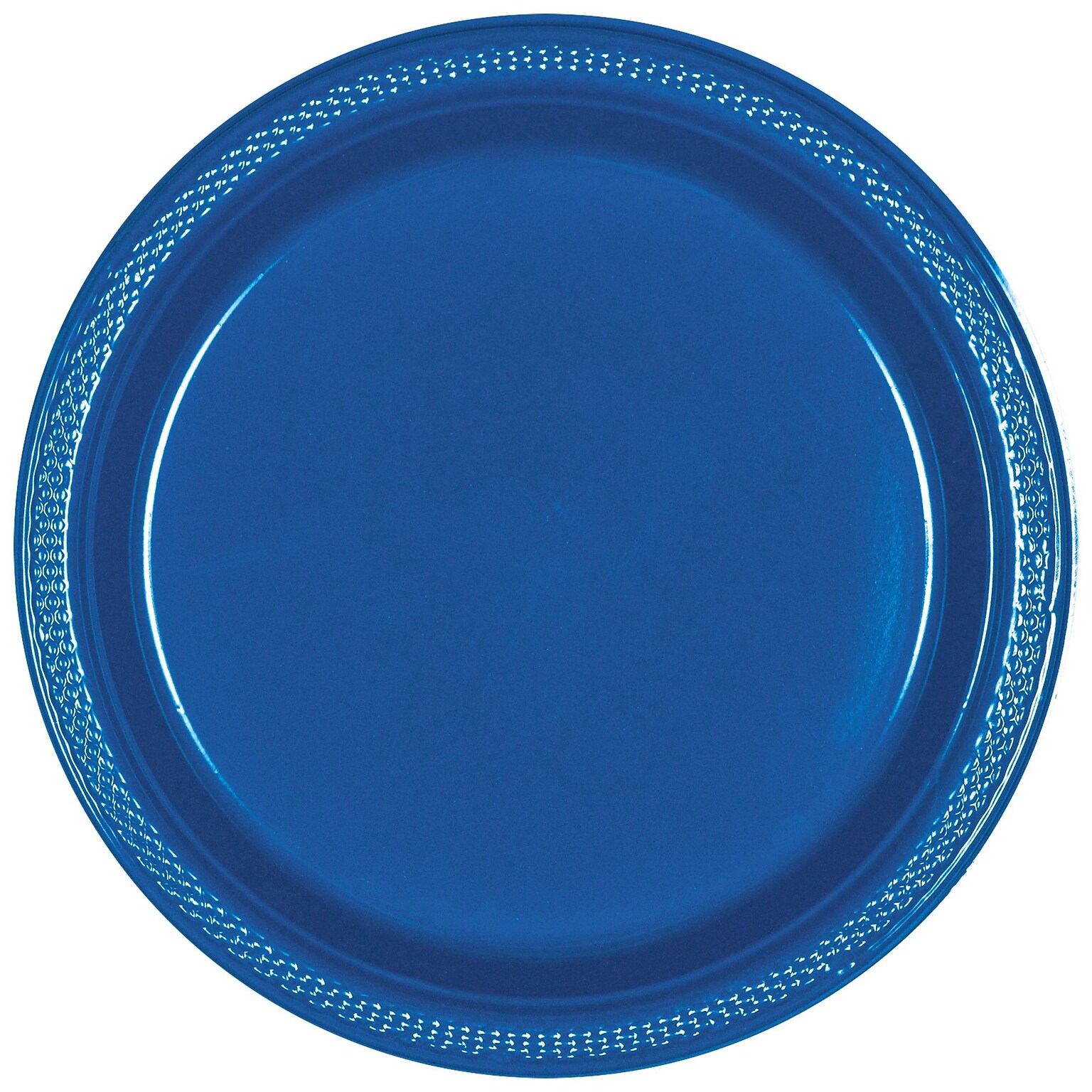 Party City 7 Plastic Plates, Royal Blue, 20 Plates/Pack (AM431755-105-ST)