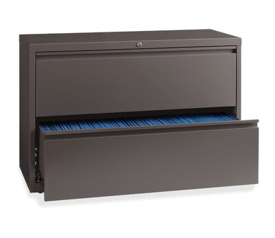 Lorell Fortress Series 42 Lateral File, Medium Tone, 2 x File Drawer(s)