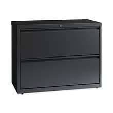 Hirsh Industries® Lateral File Cabinet, 2 Letter/Legal/A4-Size File Drawers, Charcoal, 36 x 18.62 x