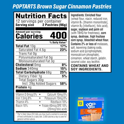 Red Bull Energy Drink Original & Poptarts Brown Sugar Cinnamon Variety Pack, 2/Pack (600-04173)
